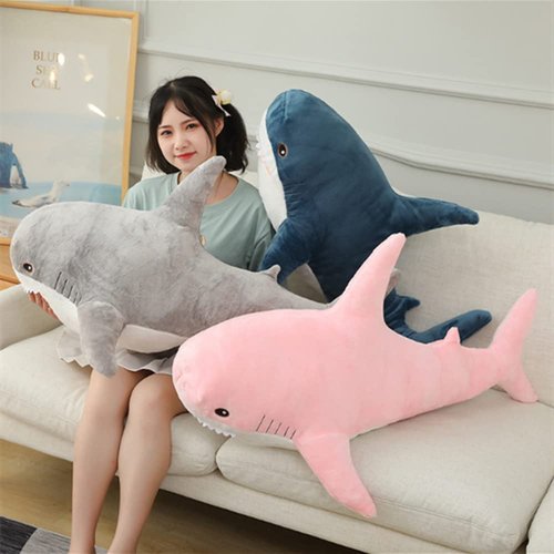 OPHRBU Shark Stuffed Animal Plush,Soft Pink Shark Stuffed Animal,Plush Large Shark Toys for Home Decoration Kids Gift (Pink,24 inches)