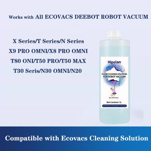 Hipoten 1000ml Floor Cleaner,Compatible with ECOVACS DEEBOT Robot Vacuum And Mop, Deep Cleans for Multiple Hard Floors,，Residue-Free, Safe for All Floors & Pets