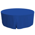 Tablevogue Full Length Fitted Machine Washable Event Tablecloth Cover 30+ Colors and Sizes, Royal, 72-Inch Round