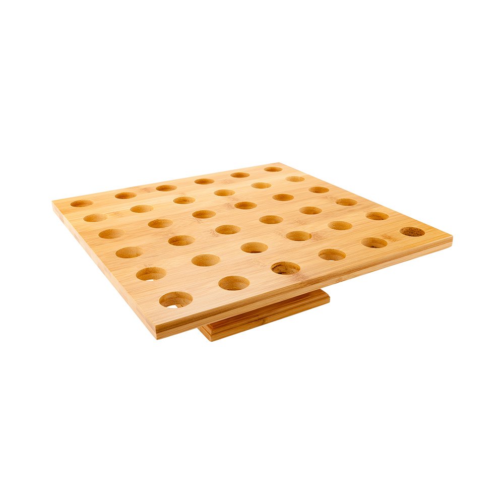 Restaurantware 13.5 x 3.8 Inch Cone Stand 1 Sturdy Cone Holder - With 36 Slots Cones Sold Separately Bamboo Cone Holder For Buffets Banquets Or Catering Events Party Supplies