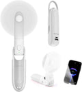 Skiennix Portable Handheld Fan - 6-in-1 Rechargeable Mini Fan with Flashlight & 3 Speeds (White)