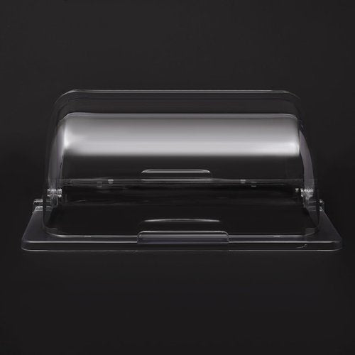Half Size Chafing Dish Covers, 6 Pcs Clear Buffet Pan Cover, Roll Top Food Pan Cover, Buffet Dishes Covers for Isolate Dust & Other Dirt, for Fast Food Restaurant, Hotel, Family Gathering