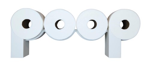 The Original Poop Toilet Paper Holder - Functional and Fun! Bathroom Wall Decor & Toilet Paper Shelf Storage Rack - Shorty P