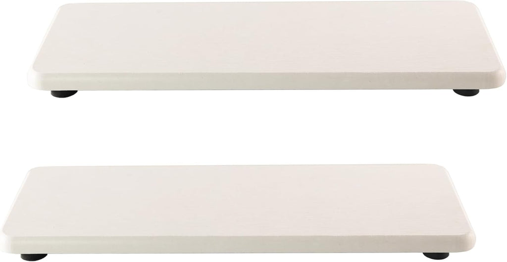 NiuYichee Water Absorbing Stone Trays - Stylish Diatomite Soap Dish for Kitchen & Bathroom | 3.15" W x 8.7" L, White
