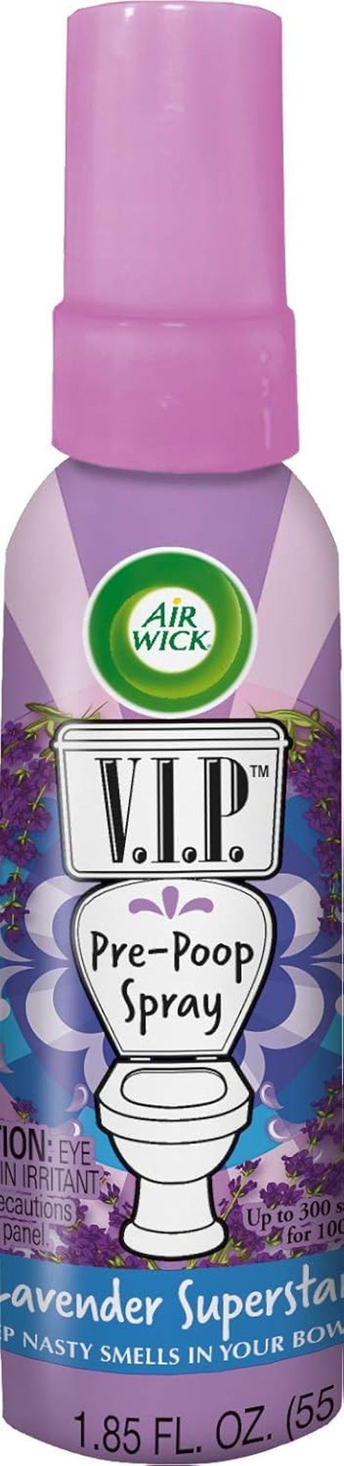 Air Wick V.I.P. Pre-Poop Spray, Toilet Perfume Lavender Superstar, 1.85 Oz