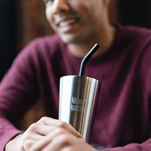 Klean Kanteen 19322079015016 Insulated Tumbler with Straw, Stainless Steel, 16 oz, 16.3 fl oz (473 ml)