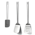Berglander Stainless Steel Spatulas Set 3pcs, Metal Spatula Solid&Slotted&Flexible Turner, Heavy Duty Sturdy Kitchen Spatula, High Heat Resistant Cooking Utensils for Nonstick Cookware