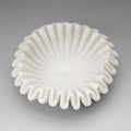 SWADESHI BLESSINGS HandCrafted Marble Ruffle Bowl, Large Decorative Bowl for Home Decor, Key Bowl for Entryway Table, Scalloped Bowls for Dining Table Centerpiece Decor, Catch All Bowls, 9"