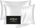 Regine Switzerland Silk Pillowcase Set - Natural Mulberry Silk for Hair & Skin | King Size, White - 2 Pack