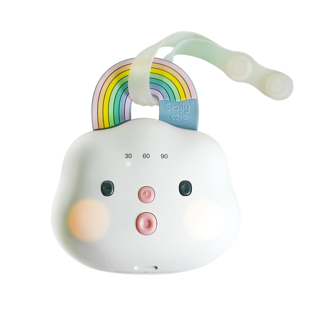 Skiennix Baby Sound Machine - Portable White Noise with 14 Soothing Sounds & Night Light | Rechargeable, 3 Timer Settings
