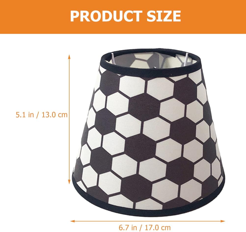 Uonlytech Fabric Lampshade - Soccer Pattern Small Linen Ceiling Light Shade for Home & Bedroom Decor