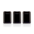 Infinity Jars, Premium Airtight Ultraviolet Glass Jar 250  ML (8.3 fl oz) Pack 3 Smell Proof, Antistatic, Light Blocking Container for Herbs, Coffee, Tea & Spices Durable, Travel-Friendly Storage