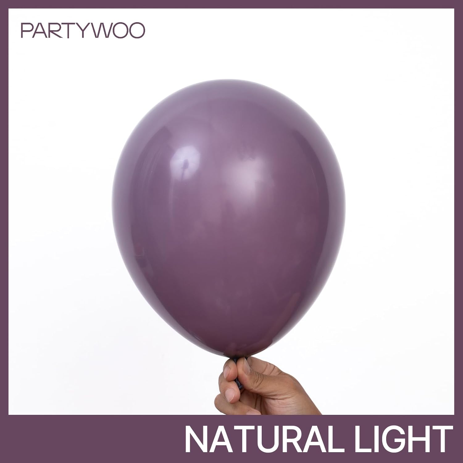 PartyWoo Dusty Purple Balloons - 50 Pcs 12 Inch Matte Latex for Weddings & Celebrations