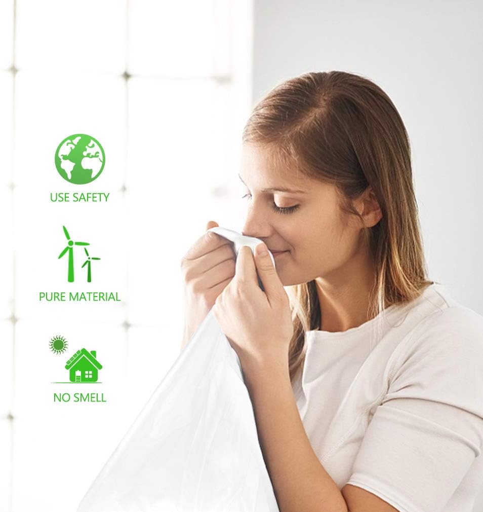 Teivio 8 Gallon Unscented Trash Bags - 300 Count Thick Plastic Liners for Home & Office | Clear