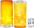 LED Flame Effect Fireplace Light - USB Rechargeable Flameless Candle with Remote & Timer | 2 Pack