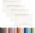 King Standard Pillow Cases - Soft Hotel Quality Covers for Comfy Bedding | 4 Piece Set in Antique White