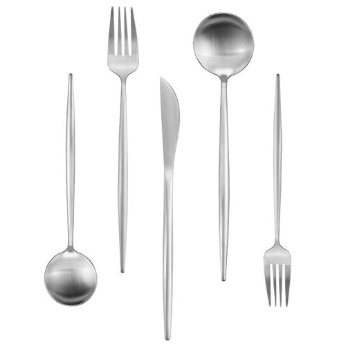 60-Piece Silverware Set, IBIILII JEFF Stainless Steel Flatware Set，Kitchen Utensil Set, Tableware Cutlery Set, Service for 12, Satin Finished Polished & Dishwasher Safe