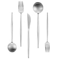 60-Piece Silverware Set, IBIILII JEFF Stainless Steel Flatware Set，Kitchen Utensil Set, Tableware Cutlery Set, Service for 12, Satin Finished Polished & Dishwasher Safe