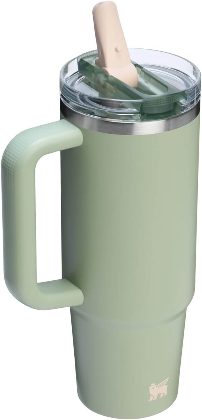 STANLEY Quencher ProTour Tumbler - 30 oz Insulated Stainless Steel Cup with Built-In Straw & Handle | BPA-Free | Lichen