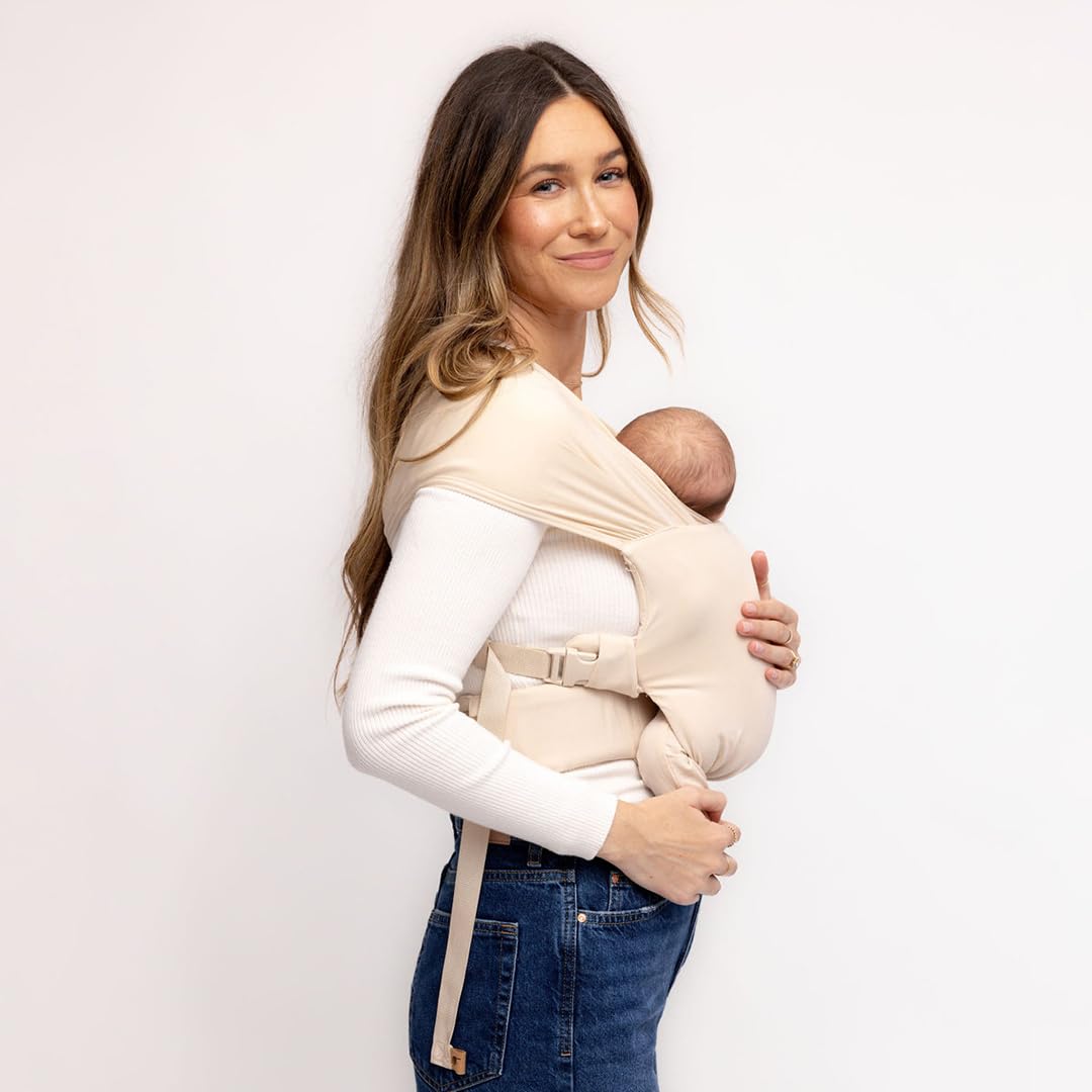 WildBird Newborn Baby Carrier - Aerial Buckle Wrap with Head Support & Padded Waist Belt | Soft Fabric, 0-6 Months