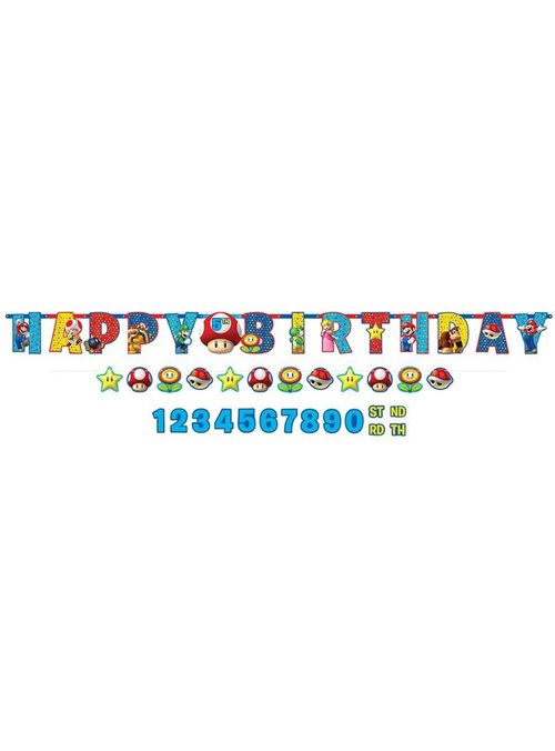 Super Mario Brothers Jumbo Letter Banner Kit