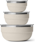 YETI Nestable Standard Food Storage Bowl Set, (1) 1 QT, (1) 2 QT, and (1) 4.5 QT, Cape Taupe