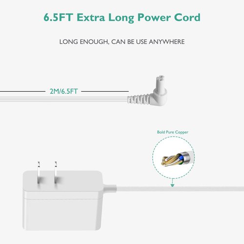 Lnauy Charger Compatible with Black and Decker HHVJ315JD10 / HHVJ315JMF71 / HHVK320J61 / HHVK320J10 / HHVK320JZ01 Dustbuster Smartech Handheld Vacuum 90602522-01 N561340 Replacement Power Supply Cord