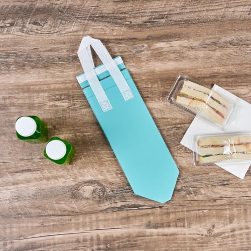 Restaurantware Insulated Delivery Bags 100 Count 4.724 x 3.937 x 11.024 Inches Nonwoven Take Out Bags For Food With Sturdy Handles, Teal Insulated Grocery Bags Tamper-Evident Foldable