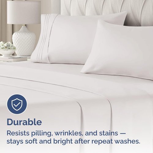 King Standard Pillow Cases - Soft Hotel Quality Covers | Comfy, Fade-Free, Wrinkle Resistant - Light Grey - Set of 2