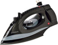 Jerdon Hotel Iron - Mid-Size Black Clothing Iron with Retractable Cord & Dual Auto Shut-Off - 1200 Watts