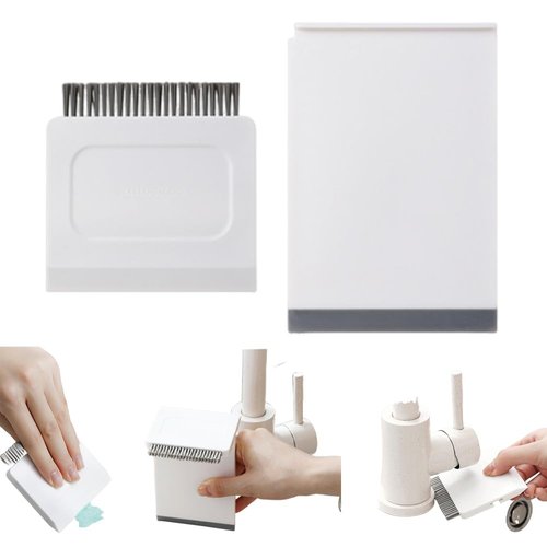 Ouliget Kitchen Sink Squeegee and Countertop Brush,3 in 1 Mini Squeegee Sponge Countertop Dirt Cleaning Brush,Multi Purpose Compact Brush Cleans Wet and Dry Spills
