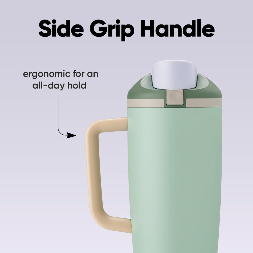 Owala FreeSip Tumbler - 40-Oz. Stainless Steel - Eco-Friendly Green (Eucalyptus)
