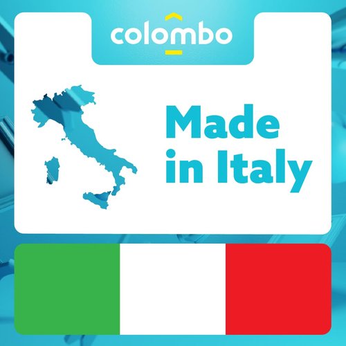 Colombo Ironing Board Cover 55.1” x 21.7” – Fits Boards Up to 51.2” x 17.7” – 2-Layer Organic Cotton & Felt Pad, Clip Included, Winter Alps Design, Made in Italy