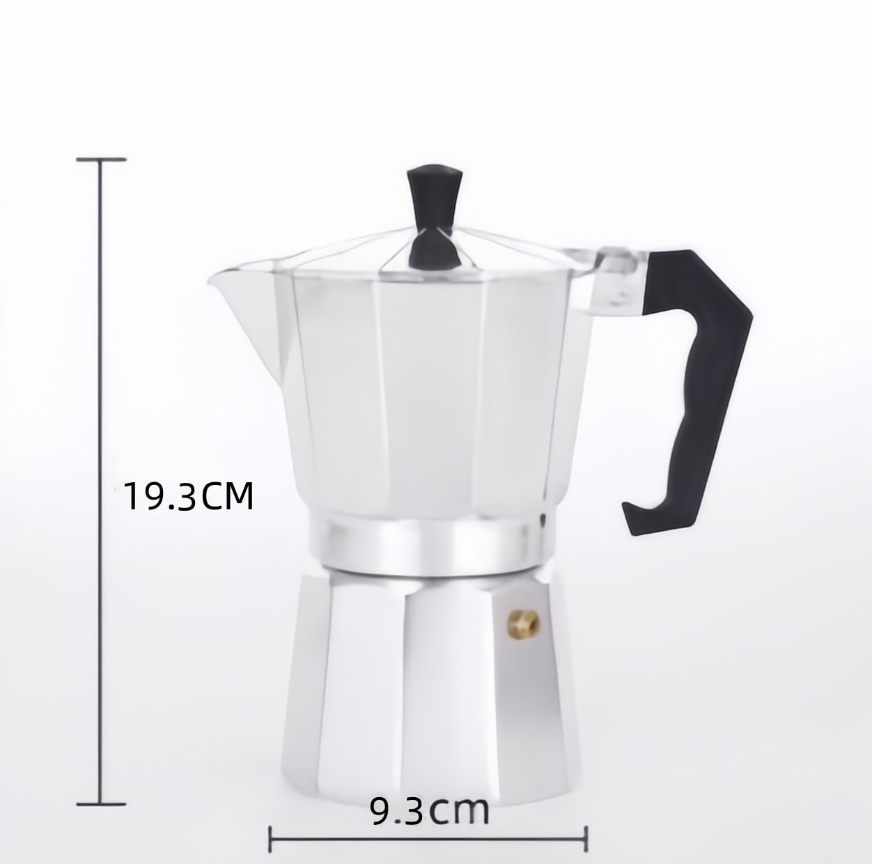 MVPLUE Classic Moka Pot 6 Cup 9 oz，Stovetop Espresso Maker Aluminum Silver，Cuban Coffee Maker， Greca includes Replacement Parts，Perfect Camping Coffee Pot，Make Delicious Coffee Easily at Home