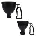 TEESSUE 2 Pcs Protein Powder Container, Portable Protein Powder Travel Container, Protein Powder Funnel, Water Bottle Funnels for Powder Mixes, Pre Workout/Gym Supplement Funnel Keychain (50ml+100ml)