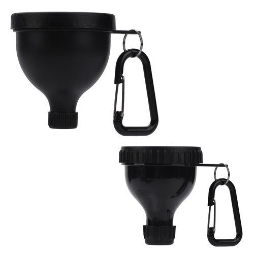TEESSUE 2 Pcs Protein Powder Container, Portable Protein Powder Travel Container, Protein Powder Funnel, Water Bottle Funnels for Powder Mixes, Pre Workout/Gym Supplement Funnel Keychain (50ml+100ml)