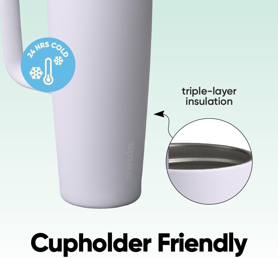Owala FreeSip Tumbler - 30-Oz. Stainless Steel - Blue with Open Air Design