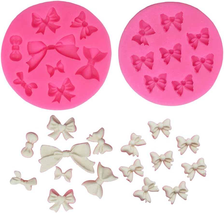 Skiennix Mini Bow Silicone Fondant Mold - Perfect for Cake & Cupcake Decorations | Ideal for Birthday Parties