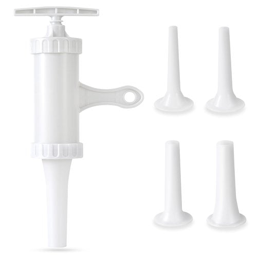 Luckyiren Manual Sausage Stuffer with 4 Stuffing Tubes, BPA-Free Plastic Meat Filler, 12/15/20/24mm Tubes for Natural, Collagen Casings, DIY Hot Dogs, Bratwursts