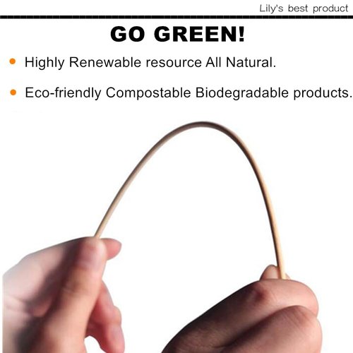 8" Natural Bamboo Skewers for BBQ，Appetiser，Fruit，Cocktail，Kabob，Chocolate Fountain，Grilling，Barbecue，Kitchen，Crafting and Party. Φ=4mm, More Size Choices 6"/10"/12"/14"/16"/17.5"/30"/36"(200 PCS)