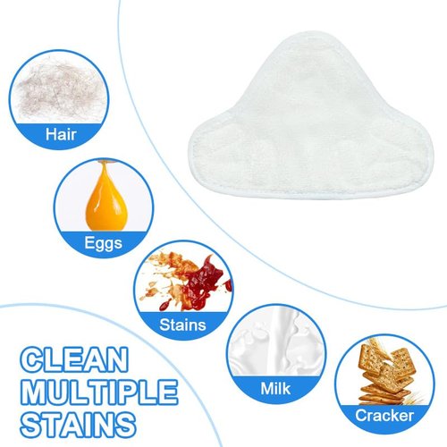 ANBOO 6 Packs Microfiber Steam Mop Replacement Washable Pads Compatible with H2O X5