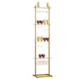 WYJREES Champagne Wall for Party, 4 Tier Acrylic Champagne Wall Holder with 32 Glass Slots, Movable Champagne Wall Flute Stand for Wedding, Parties, Events, Bridal Showers, Photo Booth Props