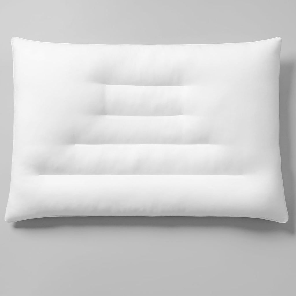 Pozino Flat Thin Pillows for Sleeping - Ultra Low 2.5 Inch Queen Size | Slim Down Alternative for Side, Back, Stomach Sleepers