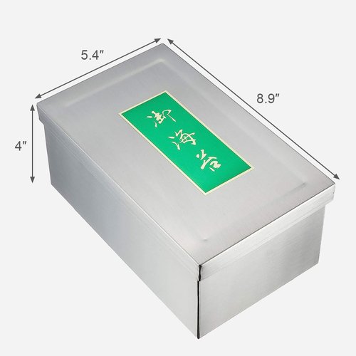 TIKUSAN Japanese Seaweed Container Sushi Nori Can Made in Japan Stainless Steel (Large)