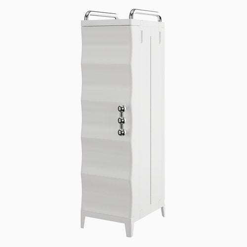 VECELO Narrow Storage Cabinet with Door, Slim Bathroom Storage Cabinet with Adjustable Shelves, for Small Spaces, Bathroom, Kitchen, Laundry, 28.7” H, White