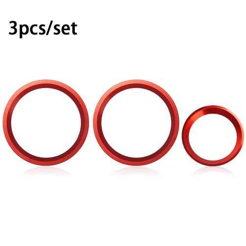 Auovo AC Climate Control Knob Outer Ring Covers Accessories for Subaru Forester 2019-2024 / Crosstrek 2018-2022 2023 / Impreza 2017-2023 Interior for Car Air Condition Switch Control Trim (Red)