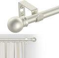 GXOACKJ Curtain Rods - Heavy Duty 5/8 Inch Decorative Metal Set for Windows 32-48 Inch