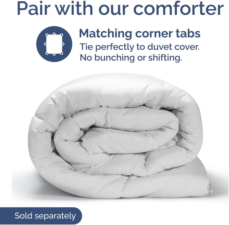 Skiennix King Duvet Cover Set - Extra Soft Hotel Luxury 104" x 90" with 2 Pillow Shams - Easy Care & Fade Free (White)