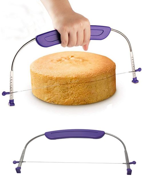 Stainless Steel Adjustable Cake Leveler Cutter, 9 Height Slicer Cake Cutter Slicer & Stabilizing Feet for Layering, Molding, and Decorating