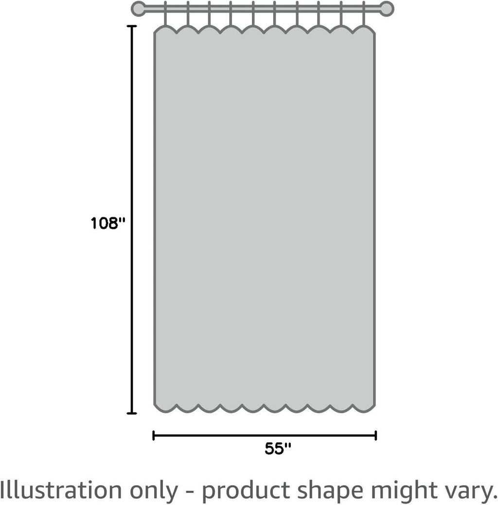 NICETOWN Room Darkening Curtain Panels - Thermal Insulated Blackout Draperies | 108" Length, Stone Blue, 2 Pieces